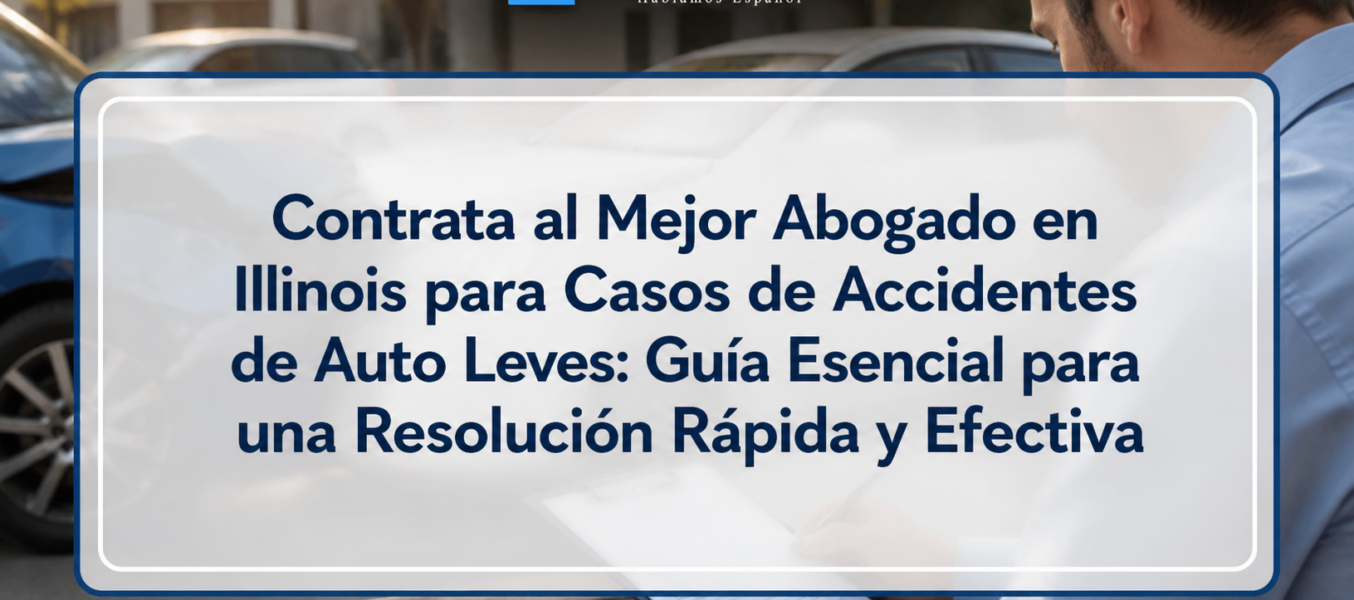 Contrata al Mejor Abogado en Illinois para Casos de Accidentes de Auto Leves: Guía Esencial para una Resolución Rápida y Efectiva